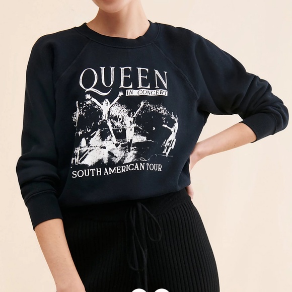 Free People X Daydreamer Queen South American Tour Tee in Black Combo sz M NWOT - Picture 1 of 3